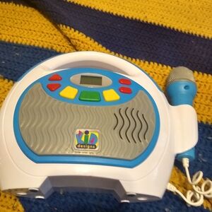 Kids Blue and White Karaoke Machine